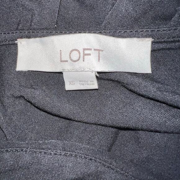 Loft women’s sz XS embroidered tie neck tiered ruffle swing midi goth sundress - Picture 10 of 10